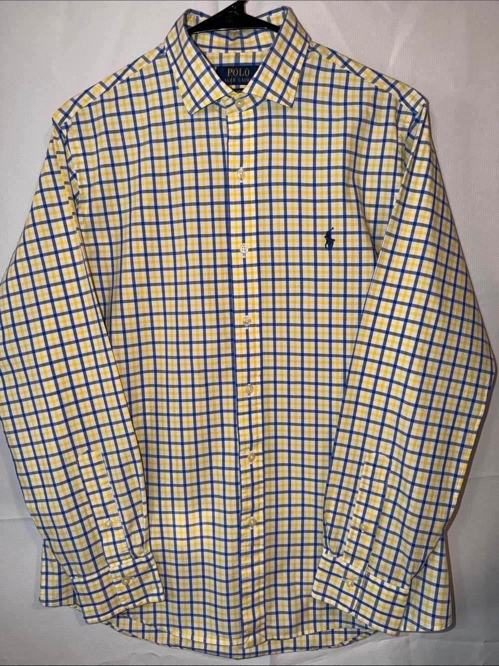 Polo by Ralph Lauren Yellow and Blue Checked Button-Down Shirt